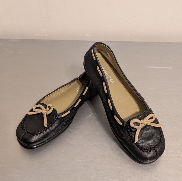 Aerosoles Jam Slip-on Linen Leather Black Ladies Flats Shoes 8M - Picture 13 of 16